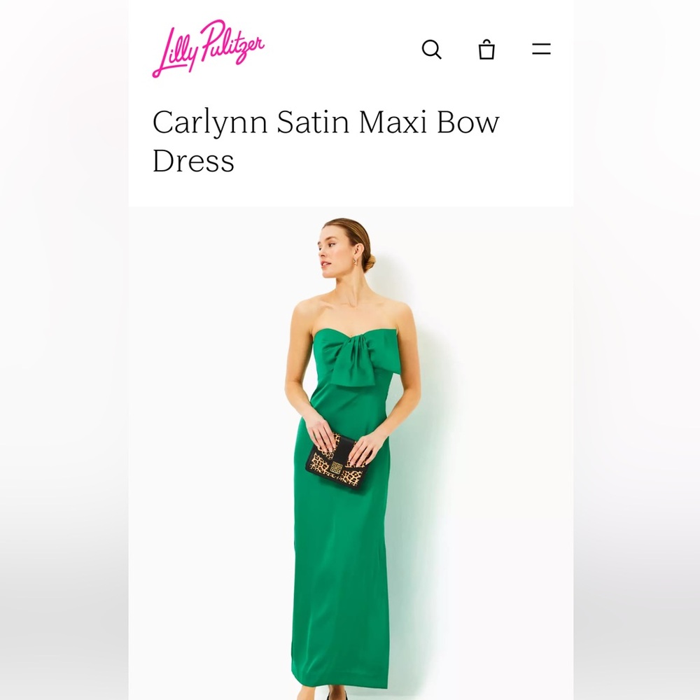 NWT Lilly Pulitzer Strapless Green Dress size 8